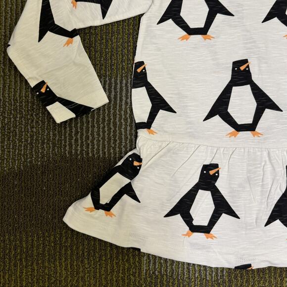 NWT Peplum Longsleeve Penguin Holiday Winter Sz 10 Monica + Andy organic cotton - Picture 2 of 6